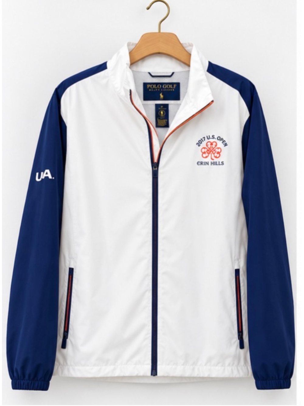 Polo Golf Ralph Lauren Performance Jacket XXL White Blue UD Open Erin Hills 2017